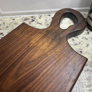 Handcrafted Black Walnut Charcuterie Board with Maple Bow Tie